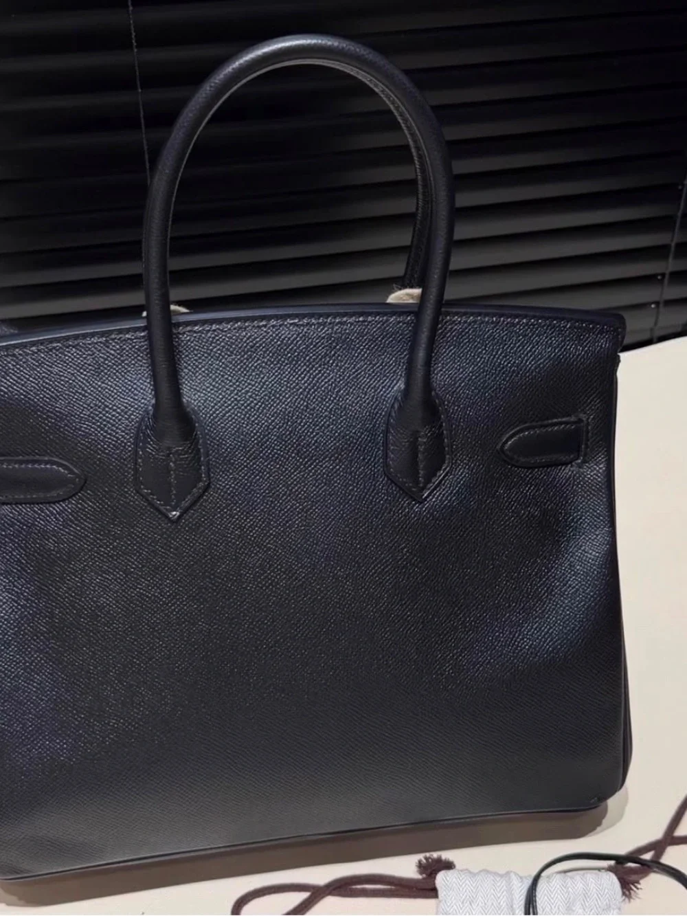 Hermes Black Birkin 30 Epsom leather bag